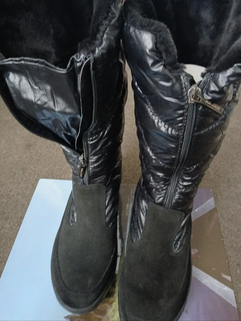 Pajar Women’s Black Winter Fur-Lined Mid-Calf Boots Size EU 40